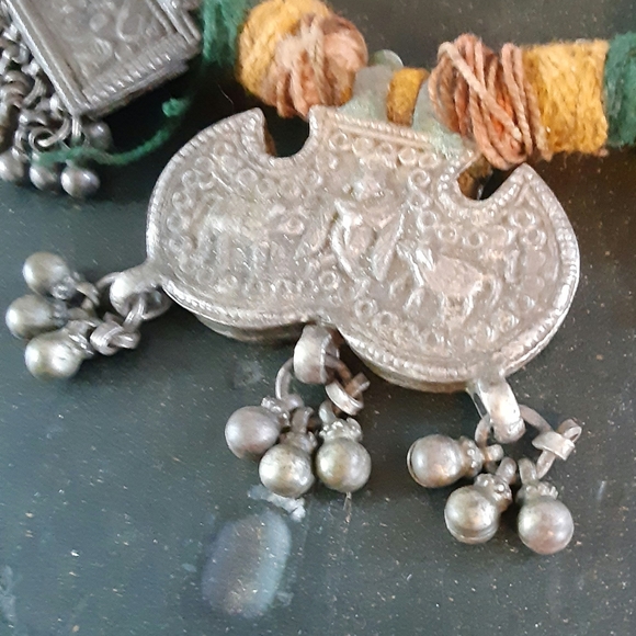 Vintage Silver Tribal Kuchi Marrakesh Necklace with Silver Bells - Picture 5 of 12